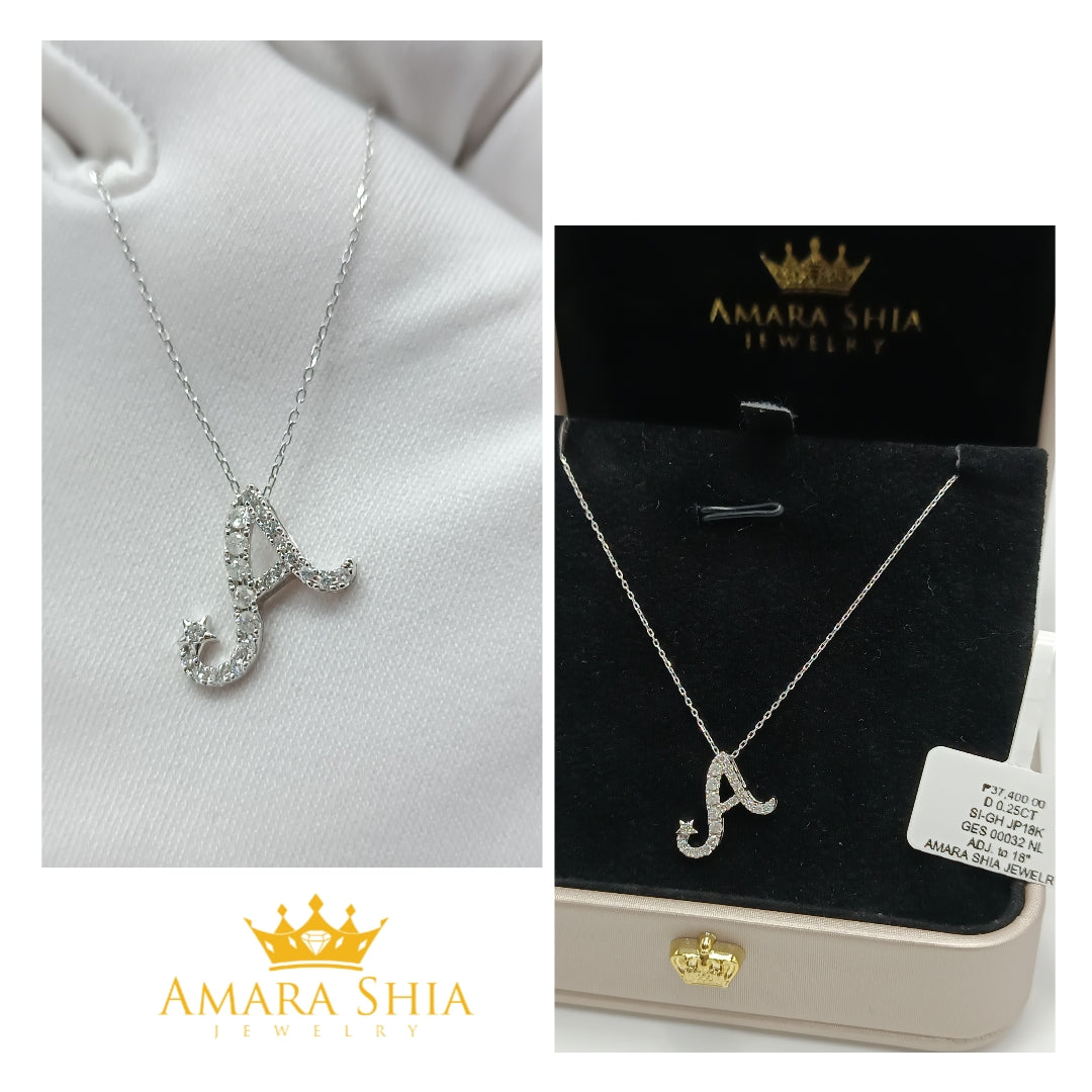 INITIAL "A" WG - 0.25CT 0032