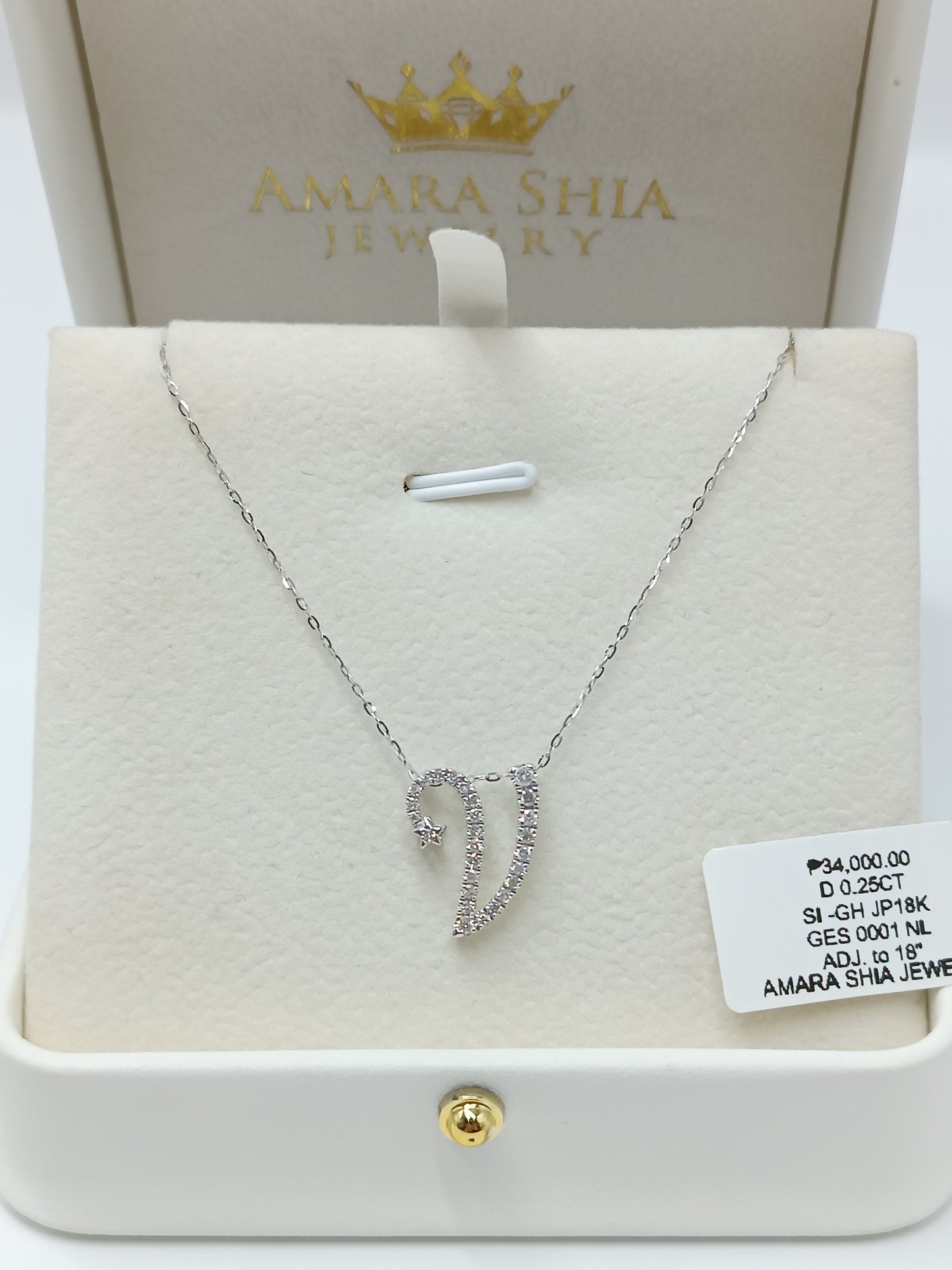 DIA NECKLACE 0001 - 0.25CT "WG"