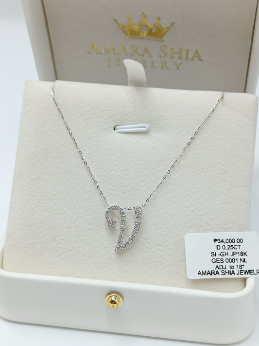 DIA NECKLACE 0001 - 0.25CT "WG"