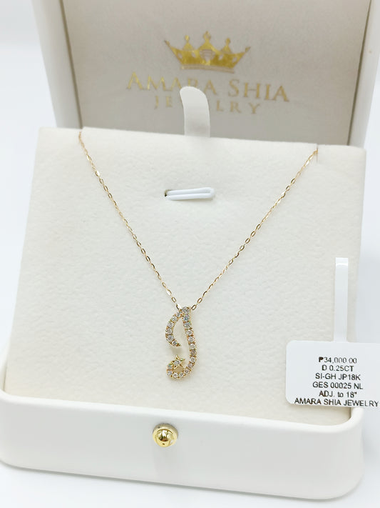 DIA NECKLACE 0025 - 0.25CT "YG"