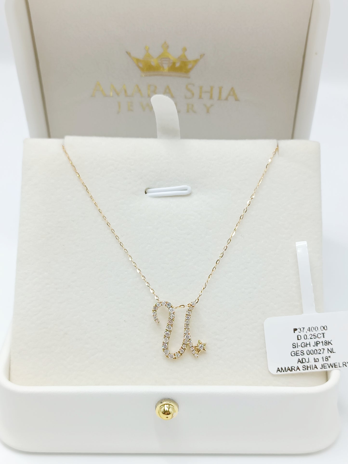 DIA NECKLACE 0027 - 0.25CT "YG"