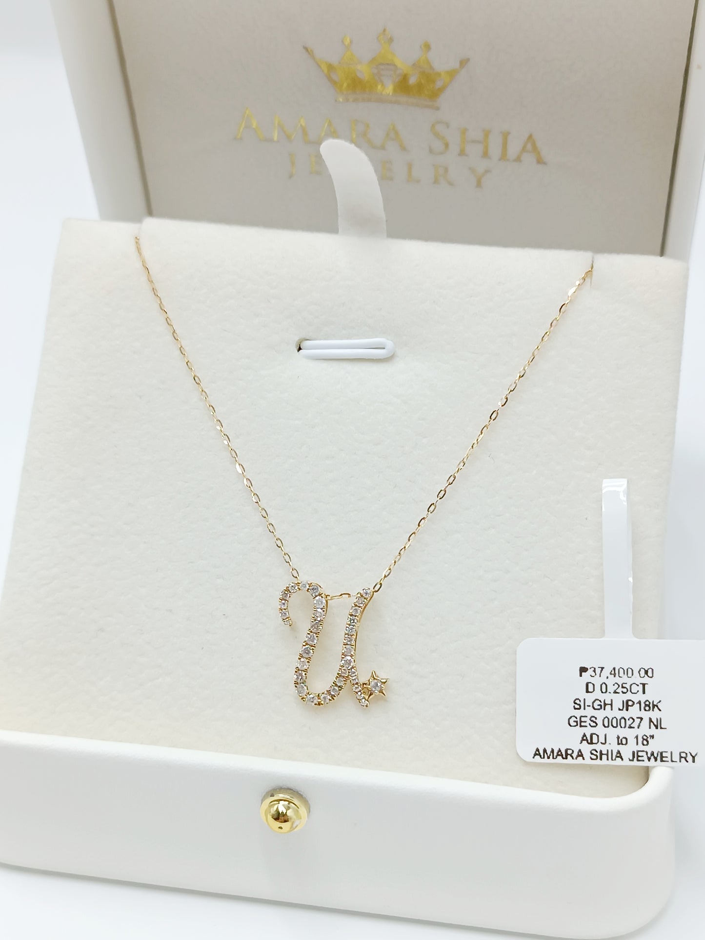 DIA NECKLACE 0027 - 0.25CT "YG"