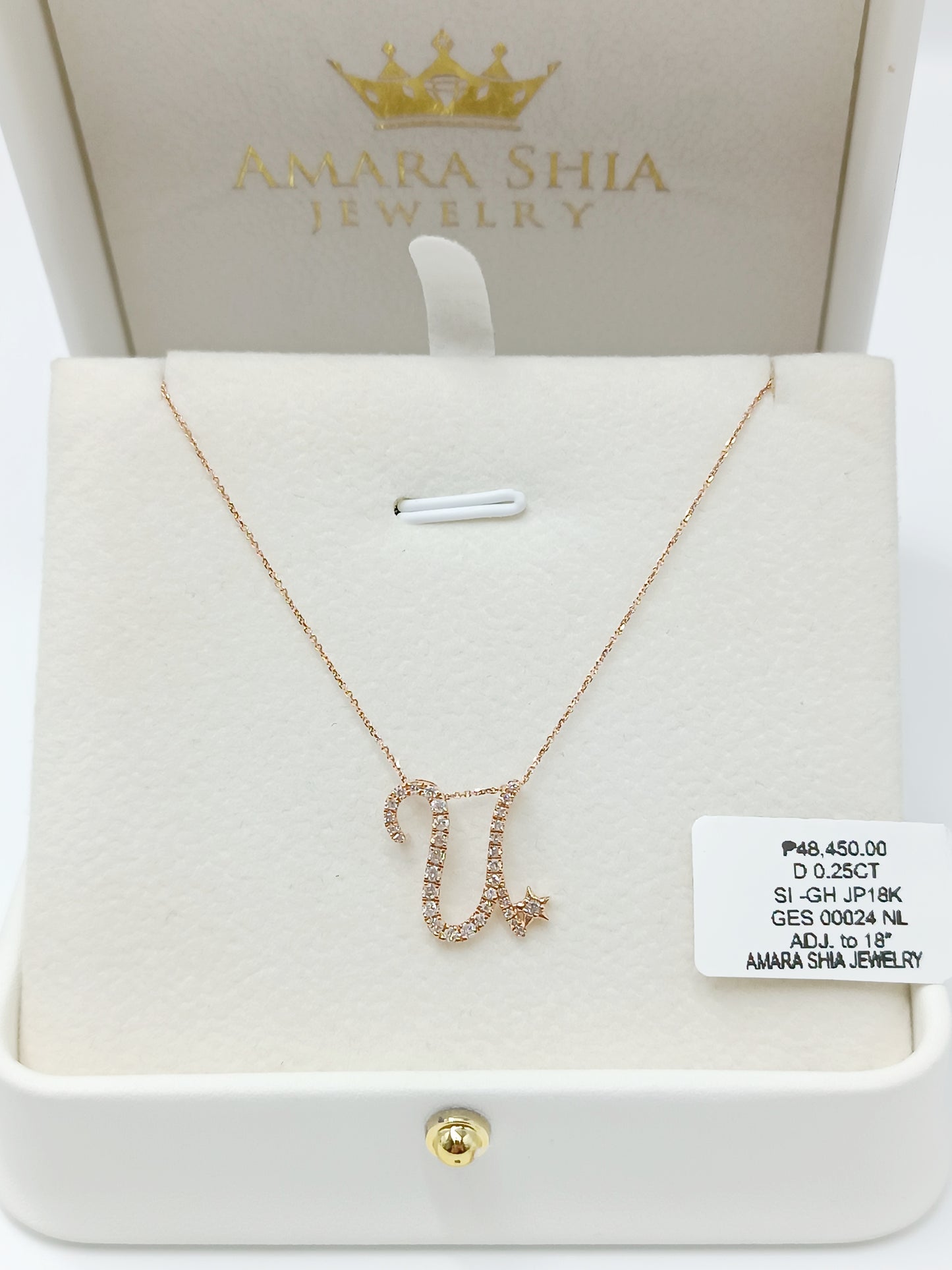 DIA NECKLACE 0024 - 0.25CT "RG"