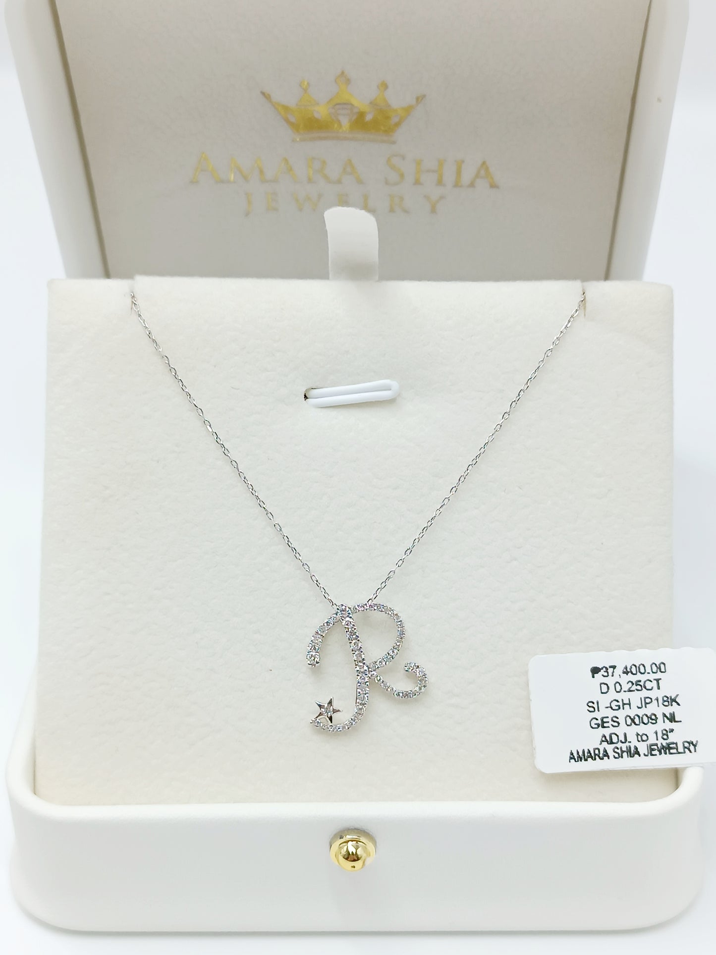 DIA NECKLACE 0009 - 0.25CT "WG"