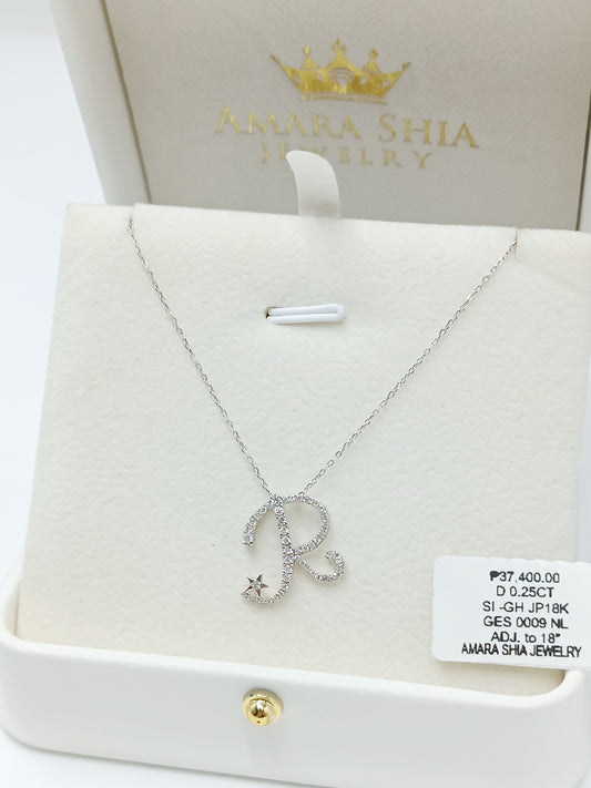 DIA NECKLACE 0009 - 0.25CT "WG"