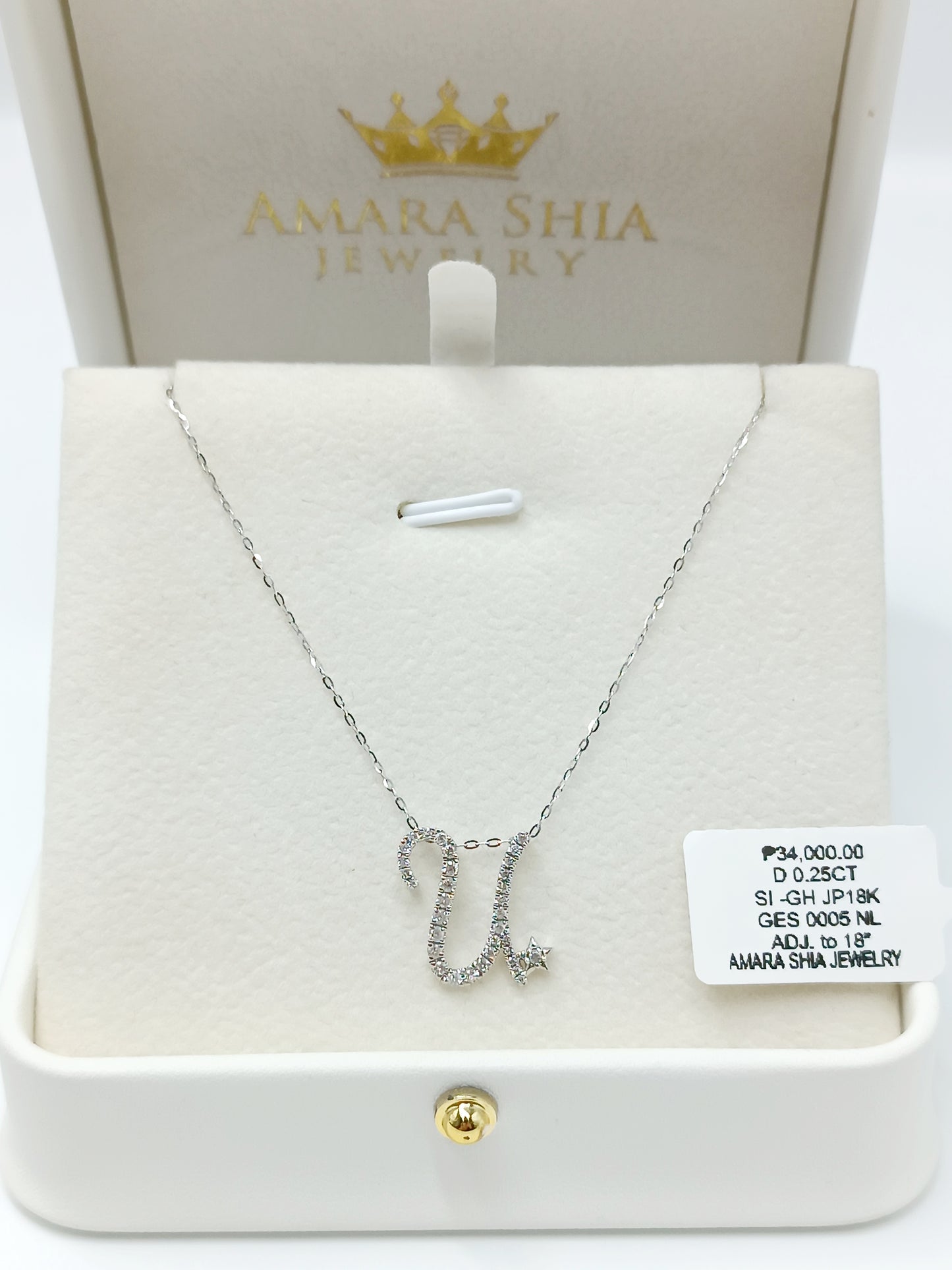 DIA NECKLACE 0005 - 0.25CT "WG"