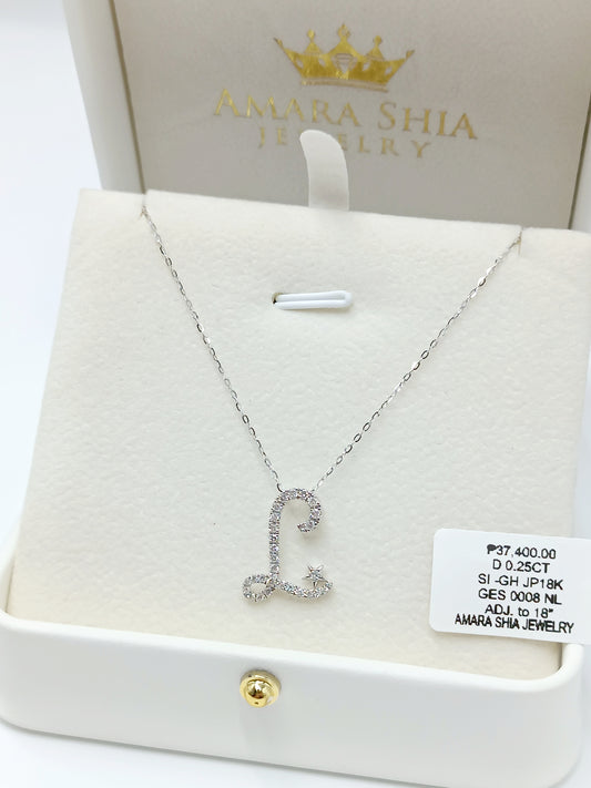 DIA NECKLACE 0008 - 0.25CT "WG"