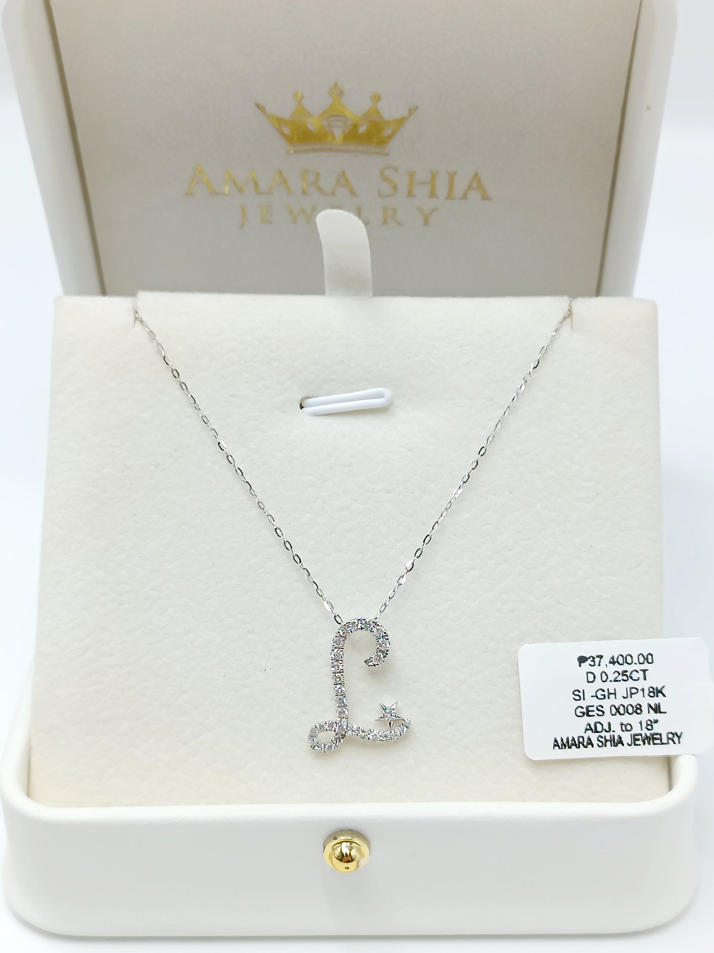 DIA NECKLACE 0008 - 0.25CT "WG"