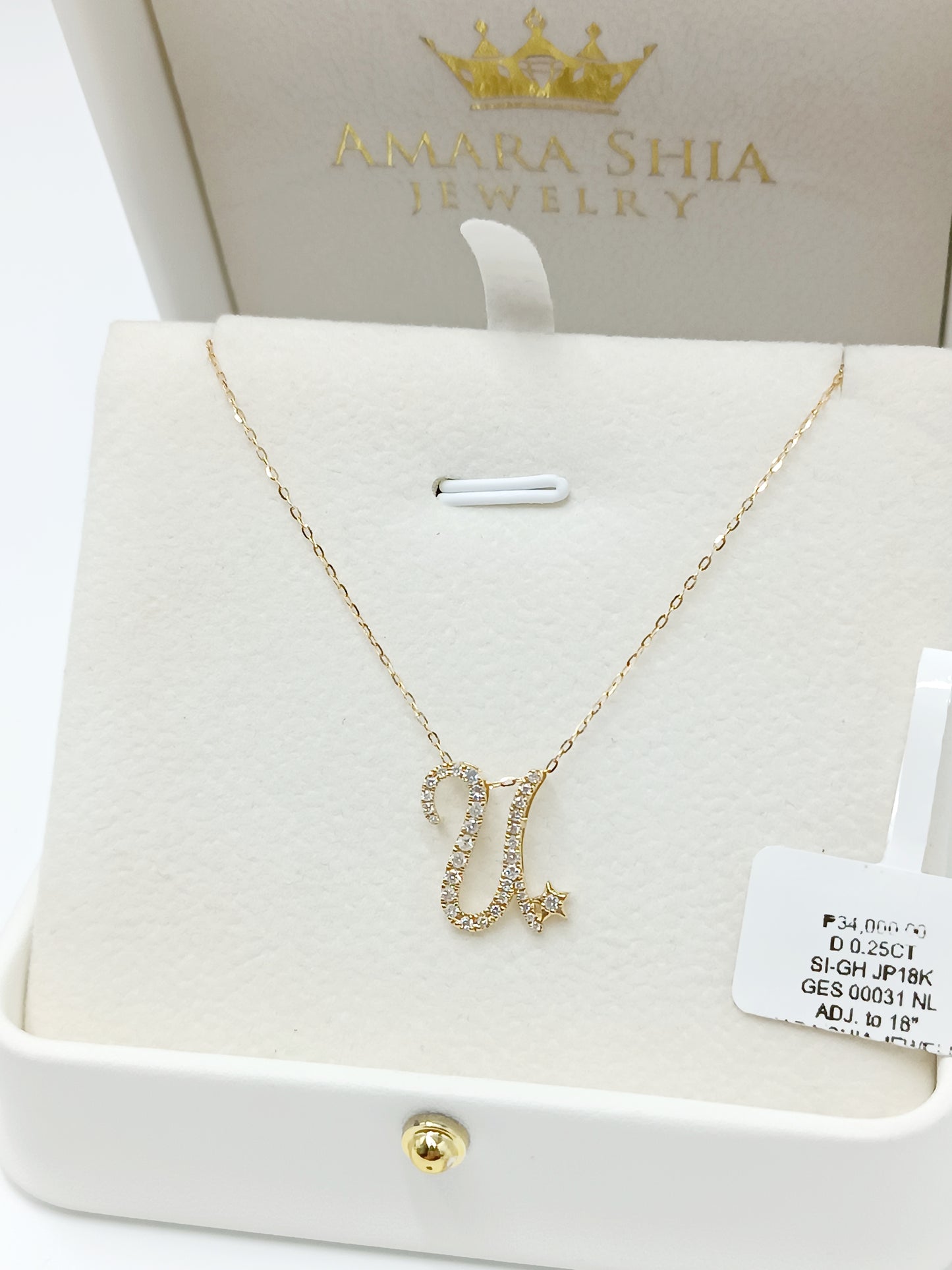 DIA NECKLACE 0031 - 0.25CT "YG"