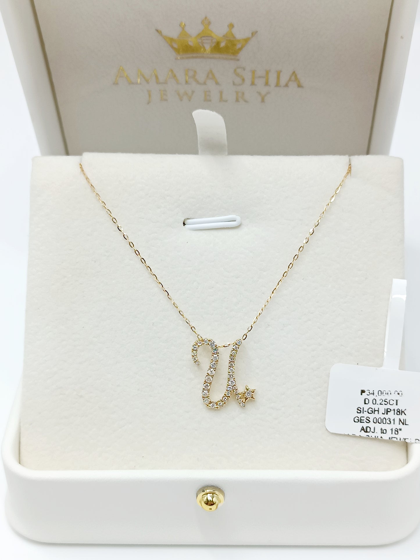 DIA NECKLACE 0031 - 0.25CT "YG"