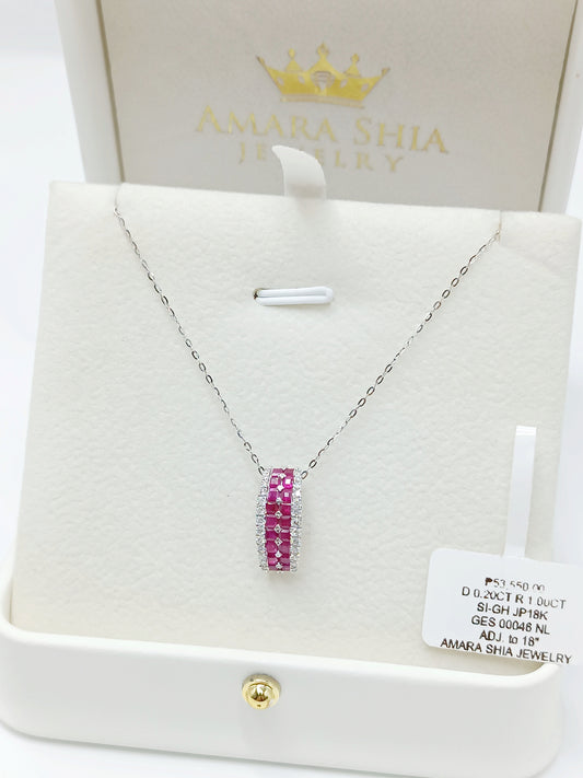 DIA NECKLACE 0046 - 1.2CT "WG"