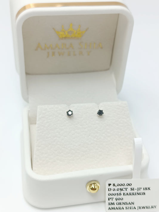 DIA EARRING - 00056 - 0.05CT "PT"