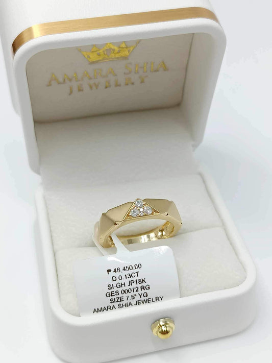 DIA-RING 0072 -0.13CT YG 7.5"