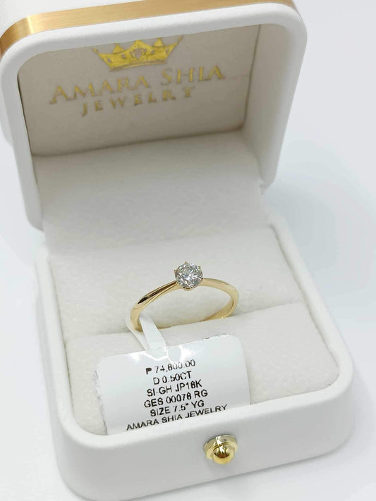 DIA-RING 0078- 0.50CT YG 7.5"