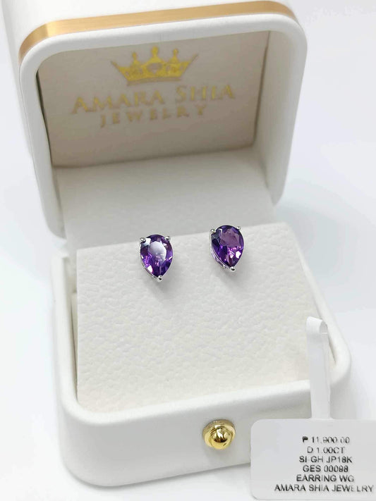 DIA EARRING 00098 "WG" -1.00CT