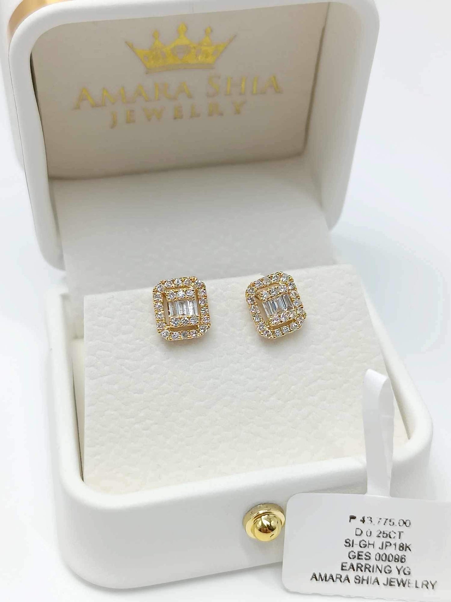 DIA EARRING 00096 "YG" -0.25CT