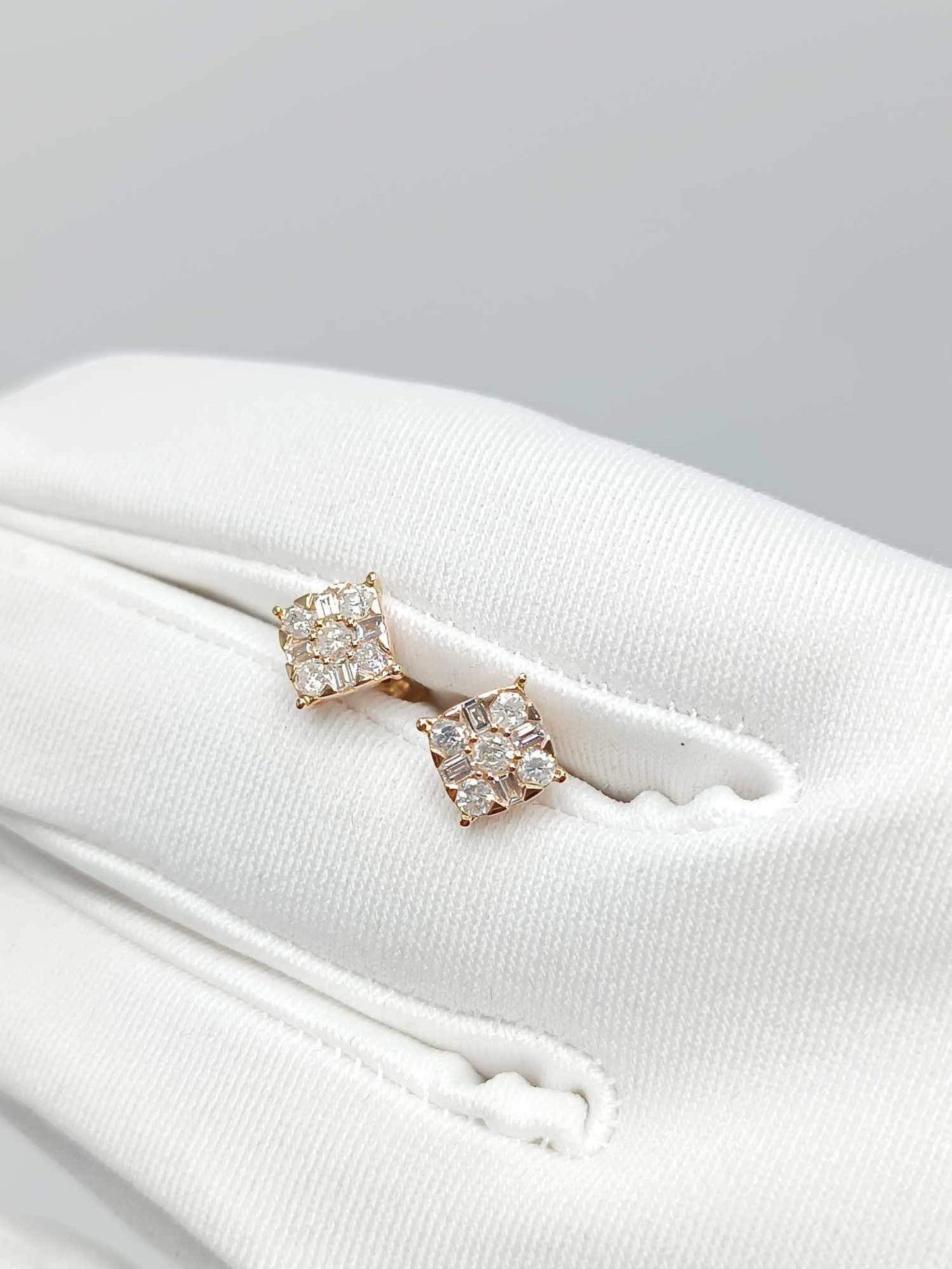 DIA EARRING 00060 "RG" -0.35CT